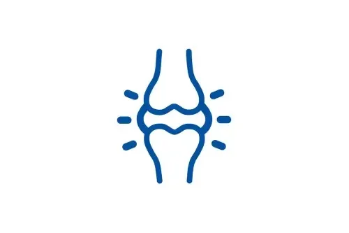 Factory-floor icon representing ergonomic joint overload