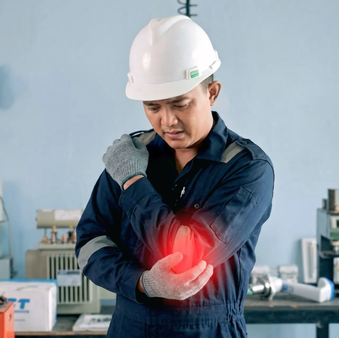 Ergonomic illustration for elbow risk