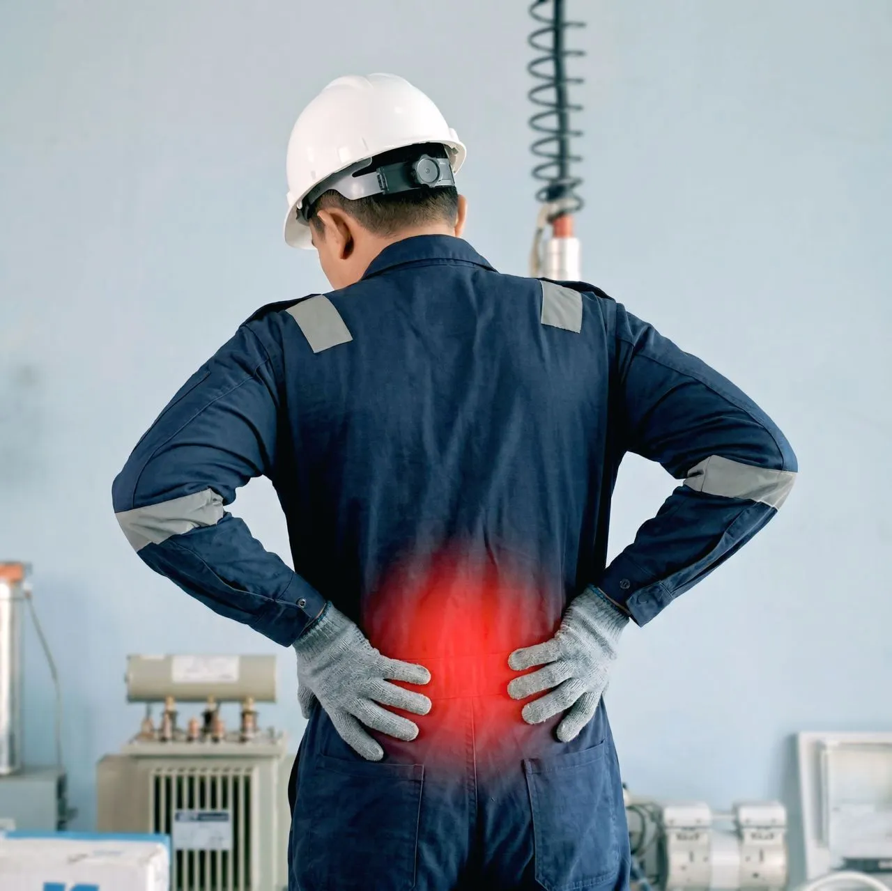 Dummy ergonomic illustration for lower back risk