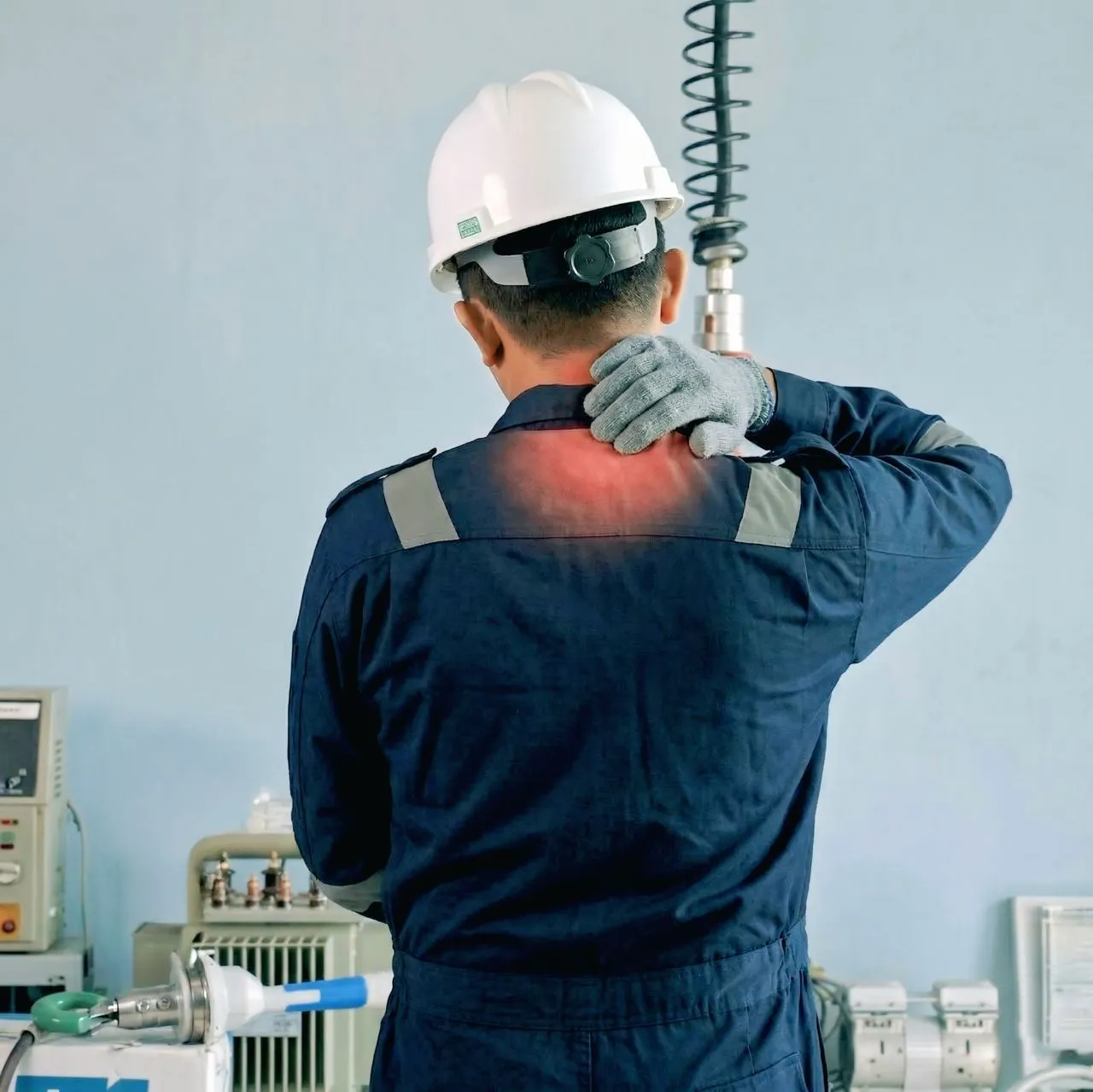 Ergonomic illustration for neck and upper back risk