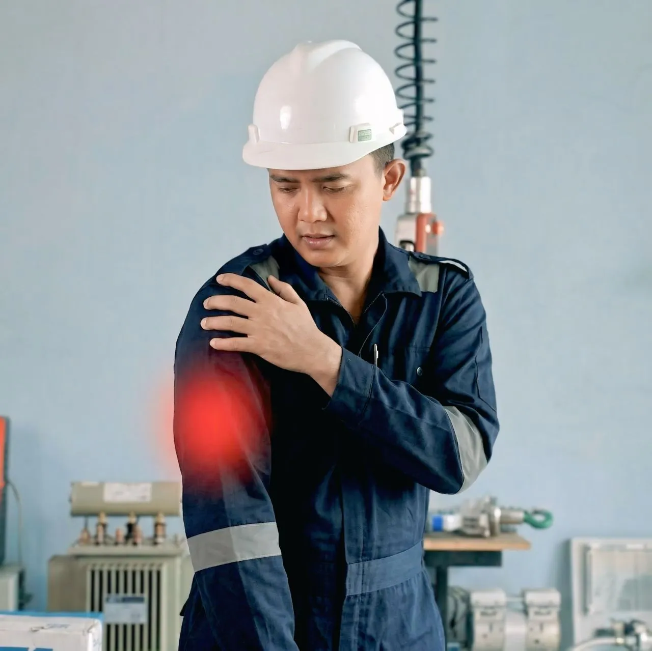 Dummy ergonomic illustration for shoulder and upper arm risk